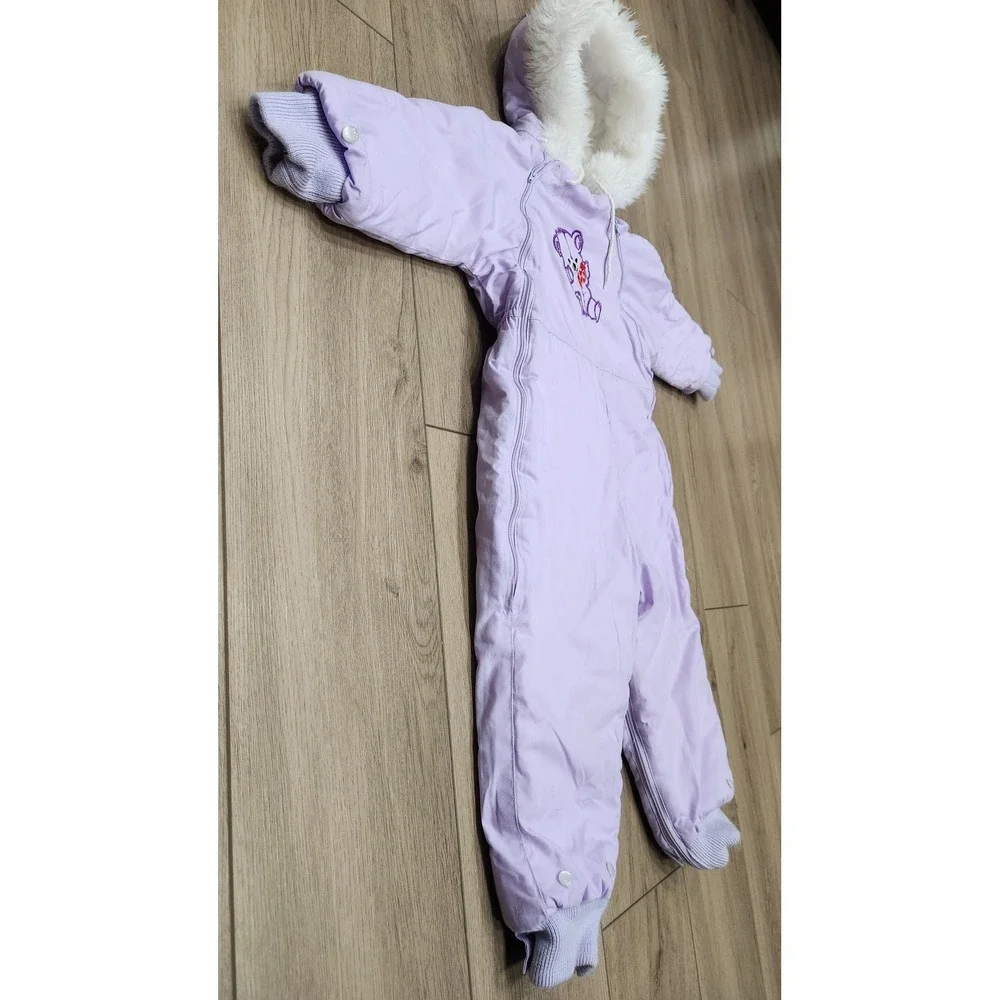 Montgomery Ward Vintage Lilac Hooded Snowsuit‎ Bunting Baby Toddler 24 Months